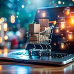 AI for e-commerce showing personalized recommendations, dynamic pricing, and automated shopping agents.